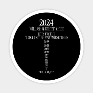 New Beginnings for 2024 New Year Tee Magnet